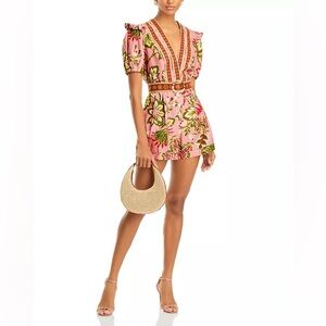 FARM Rio Aura Ruffled Puff Sleeve Romper - Exclusive Size XS